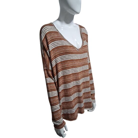 Sadie & Sage Oversized Women's size Medium Striped Knit Grungecore Academia Top - Picture 7 of 13